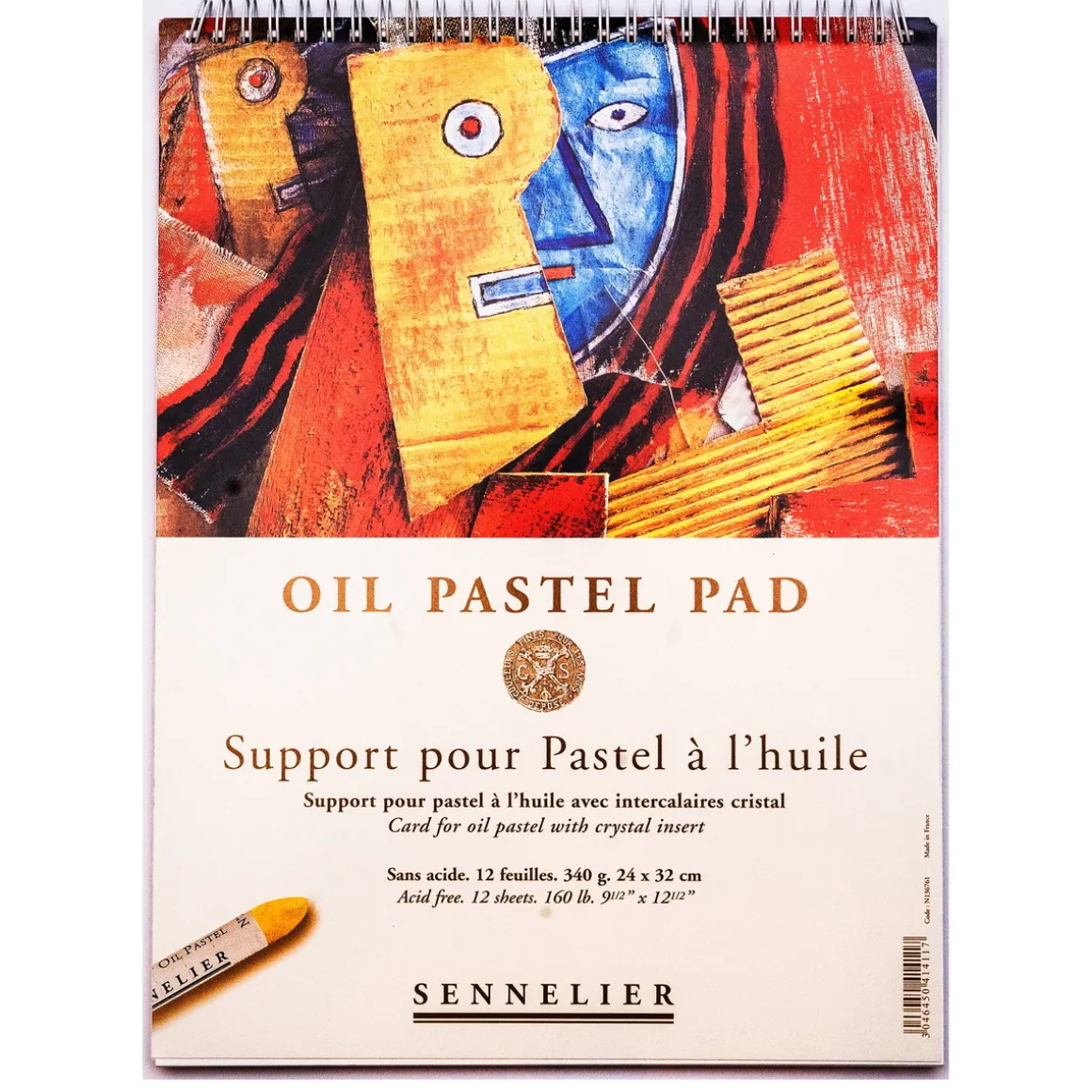 Sennelier Oil Pastel Pad spiralbundet pastelblok – 24×32 cm, 12 ark, 340 g/m²
