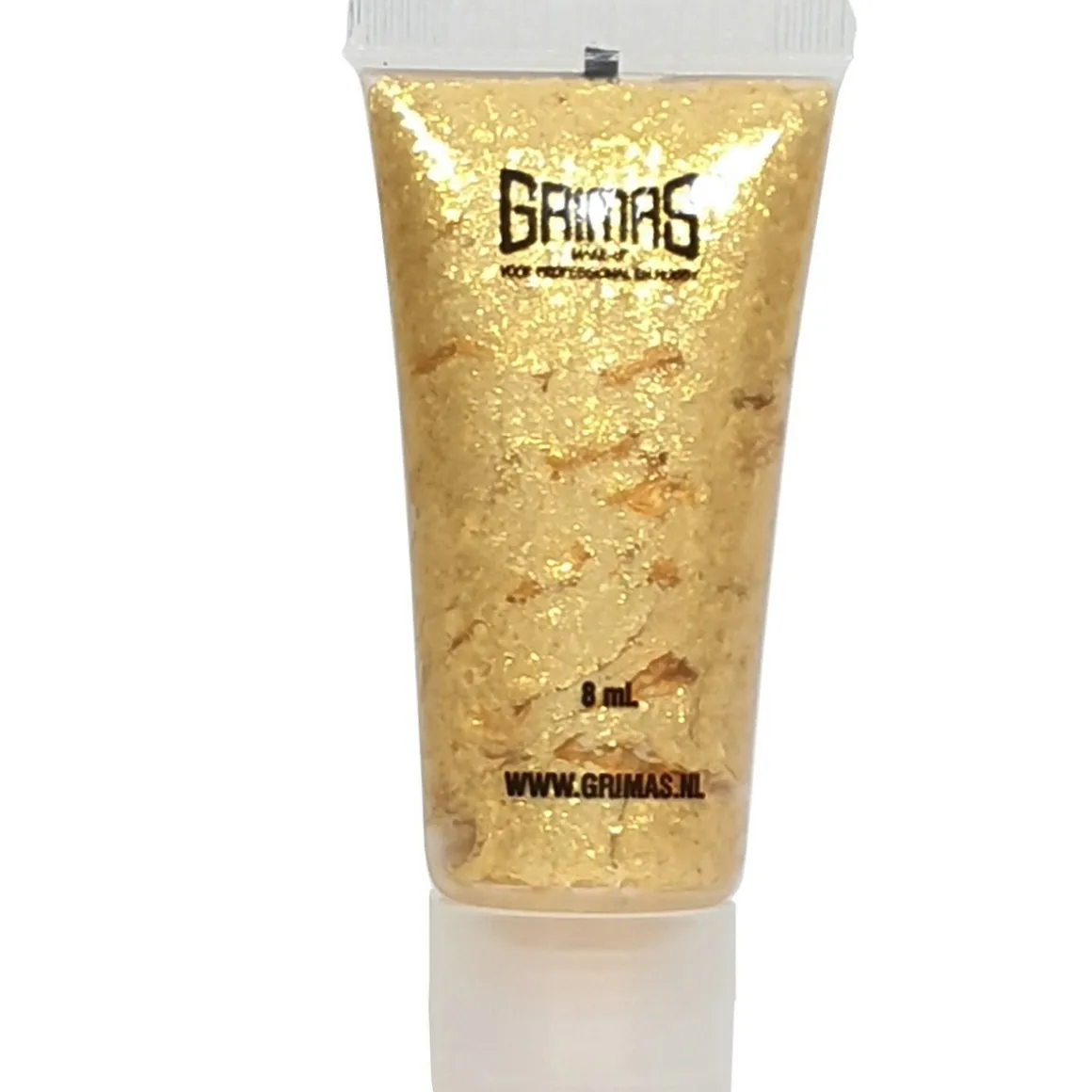 Shimmer gel 8 ml guld, skøn glittersminke til fest og karneval