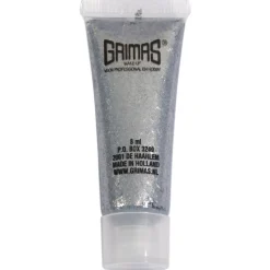 Shimmer gel 8 ml sølv, skøn glittersminke til fest og karneval