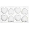 Silikoneform hjerter 8 stk. Støbeform til fødevarer, beton, resin m.m. 29×16,9×3,5 cm
