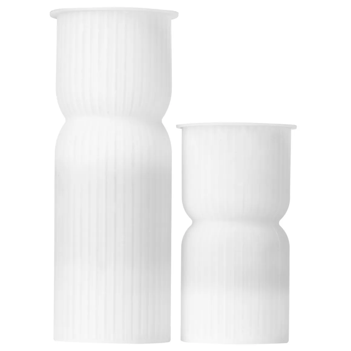 Silikoneform/støbeform cylindre, til Jesmonite, lysmasse, beton, gips m.m. Ø5,5 cm, L 10 cm / Ø6 cm, L 17 cm