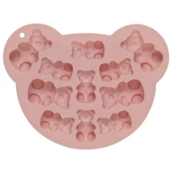 Silikoneform 11 store og små bamser, støbeform til fødevarer, beton, resin m.m. 16,2×12,3×1,5 cm