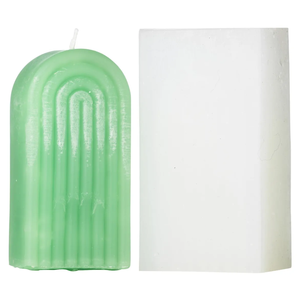 Silikoneform til støbning af lys – bue – 5,9×3,9×11,8 cm