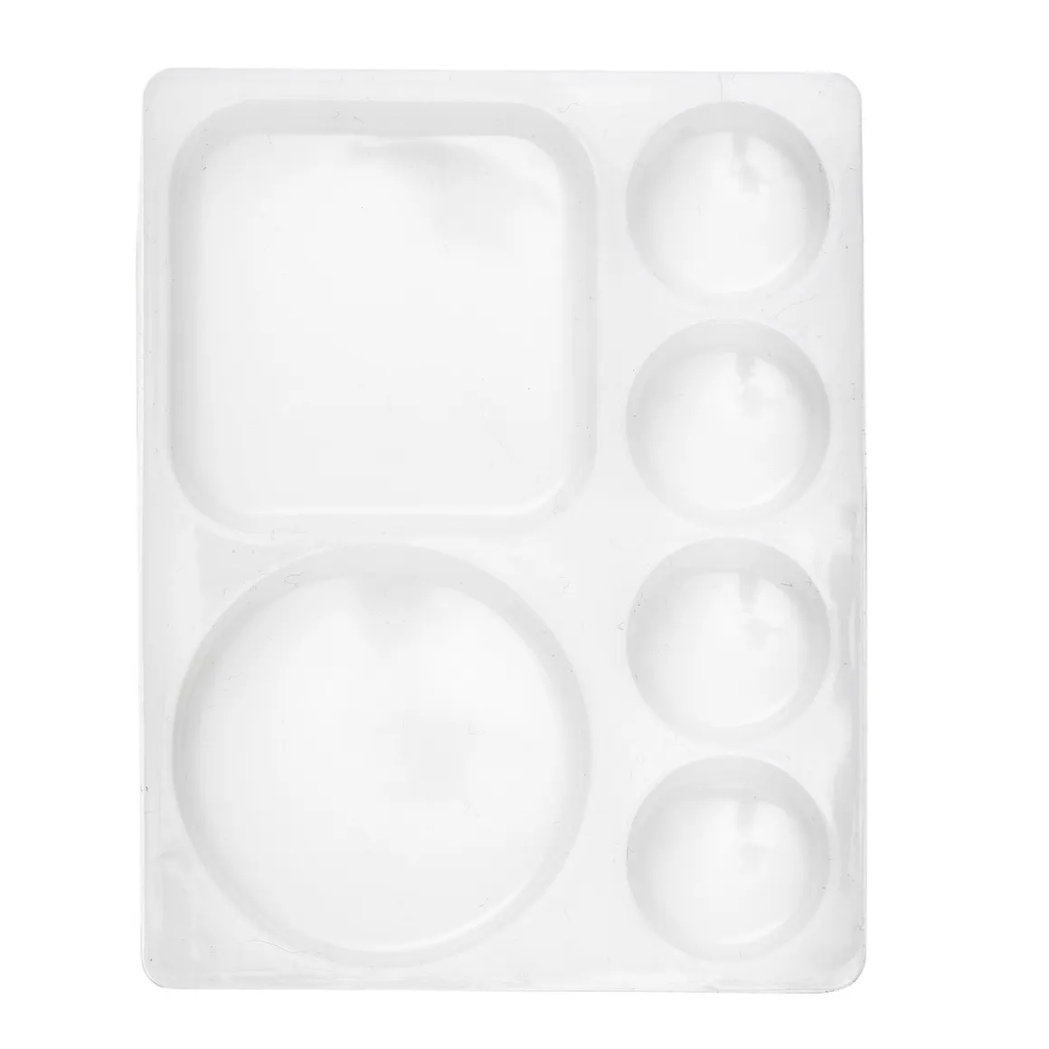 Silikonepalet med 6 fordybninger, 12×15,5×1,5 cm