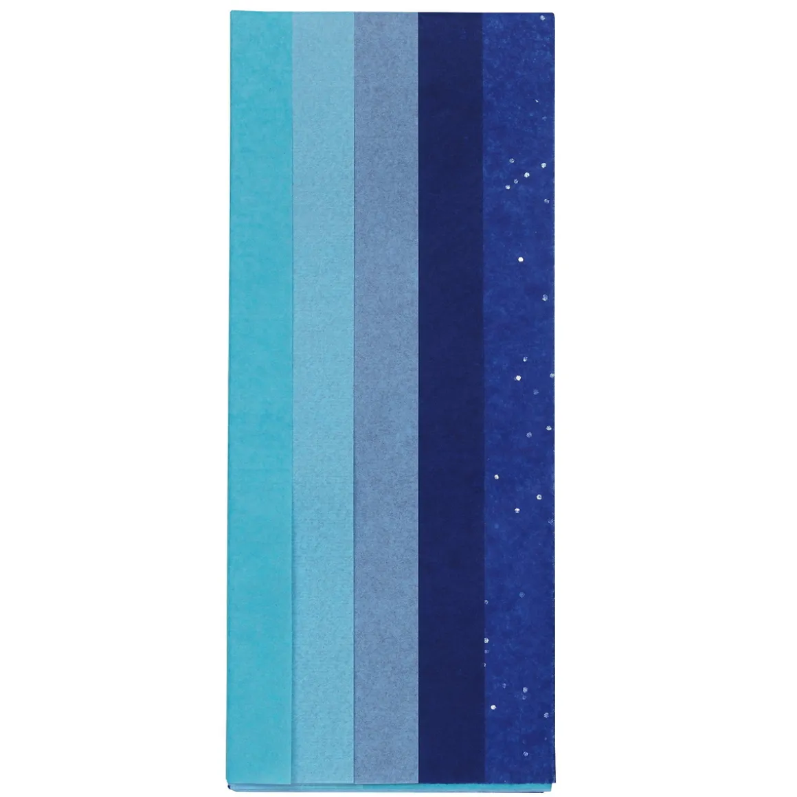 Silkepapir 5 ark à 70×50 cm, blå mix. 14 g/m²