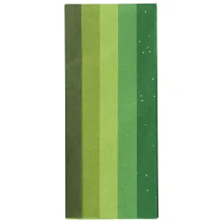 Silkepapir 5 ark à 70×50 cm, grøn mix. 14 g/m²