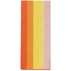 Silkepapir 5 ark à 70×50 cm, gul og orange mix. 14 g/m²