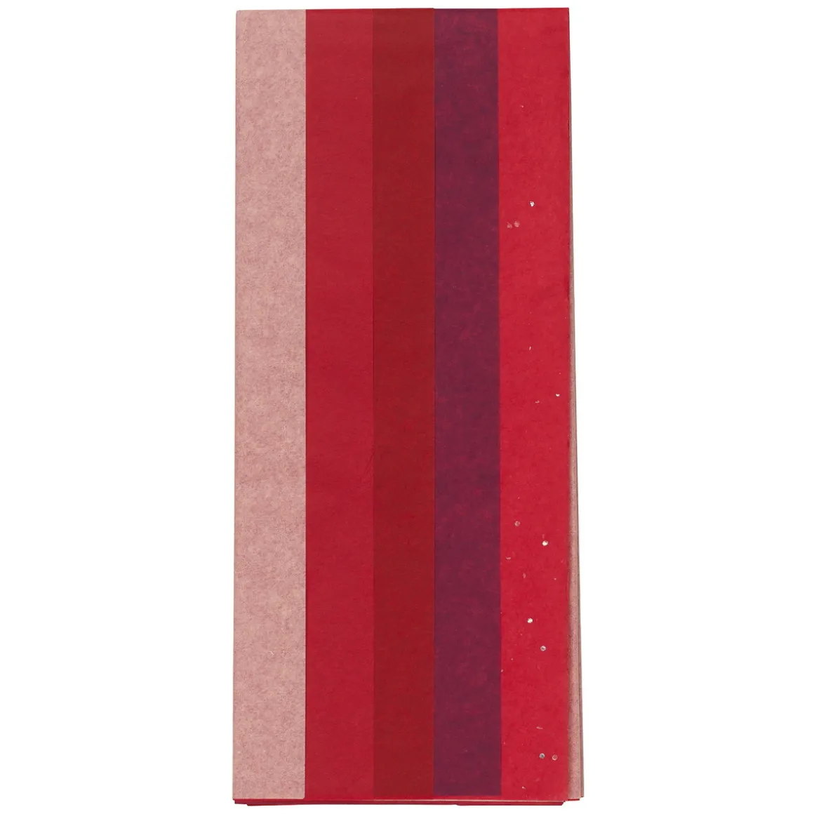 Silkepapir 5 ark à 70×50 cm, rød mix. 14 g/m²