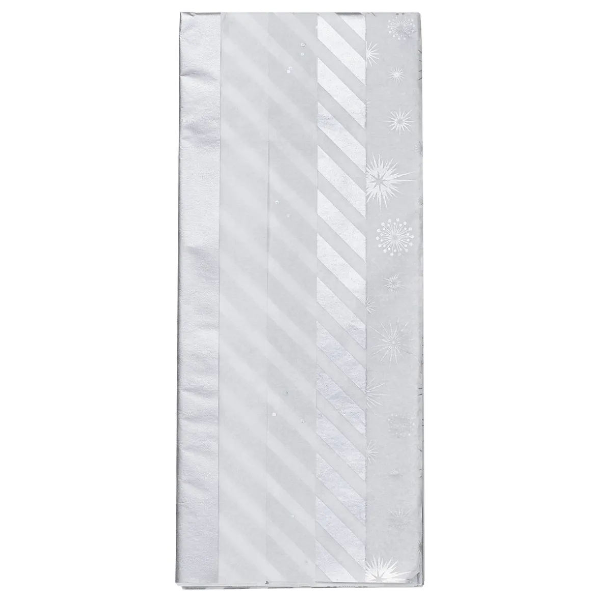 Silkepapir 5 ark à 70×50 cm, sølvfarvet mix. 14 g/m²