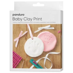 Skab hånd- og fodaftryk fra din baby! Hvidt og rosa ler + tilbehør