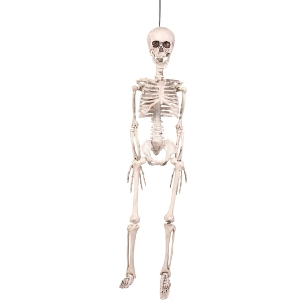Skelet af plast til halloween 90 cm med bevægelige led