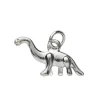 Sølvfarvet vedhæng dinosaur brontosaurus 20×10 mm