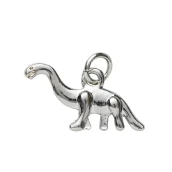 Sølvfarvet vedhæng dinosaur brontosaurus 20×10 mm