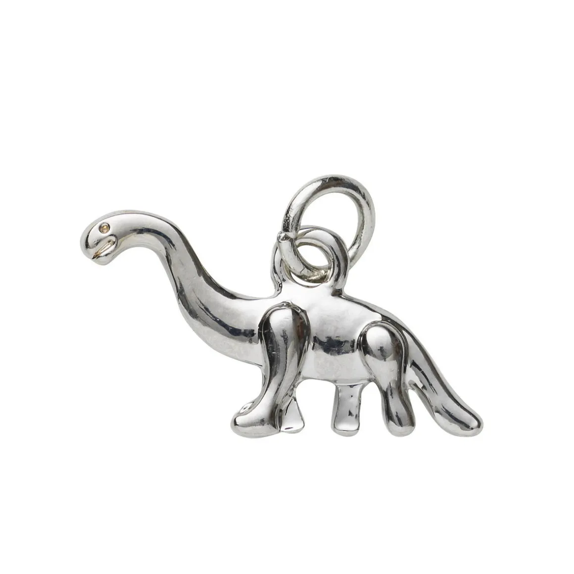 Sølvfarvet vedhæng dinosaur brontosaurus 20×10 mm