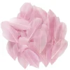 Små rosa gåsefjer, længde 6-7 cm, pakken indeholder 3 gram