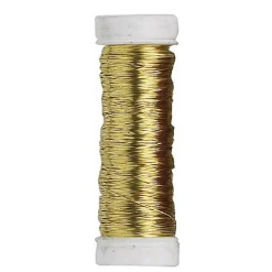 Smykketråd af kobber 0,3 mm / 40 m guld