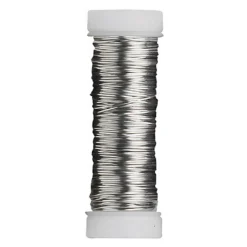 Smykketråd 0,4 mm tyk, 30 m lang – sølvfarvet