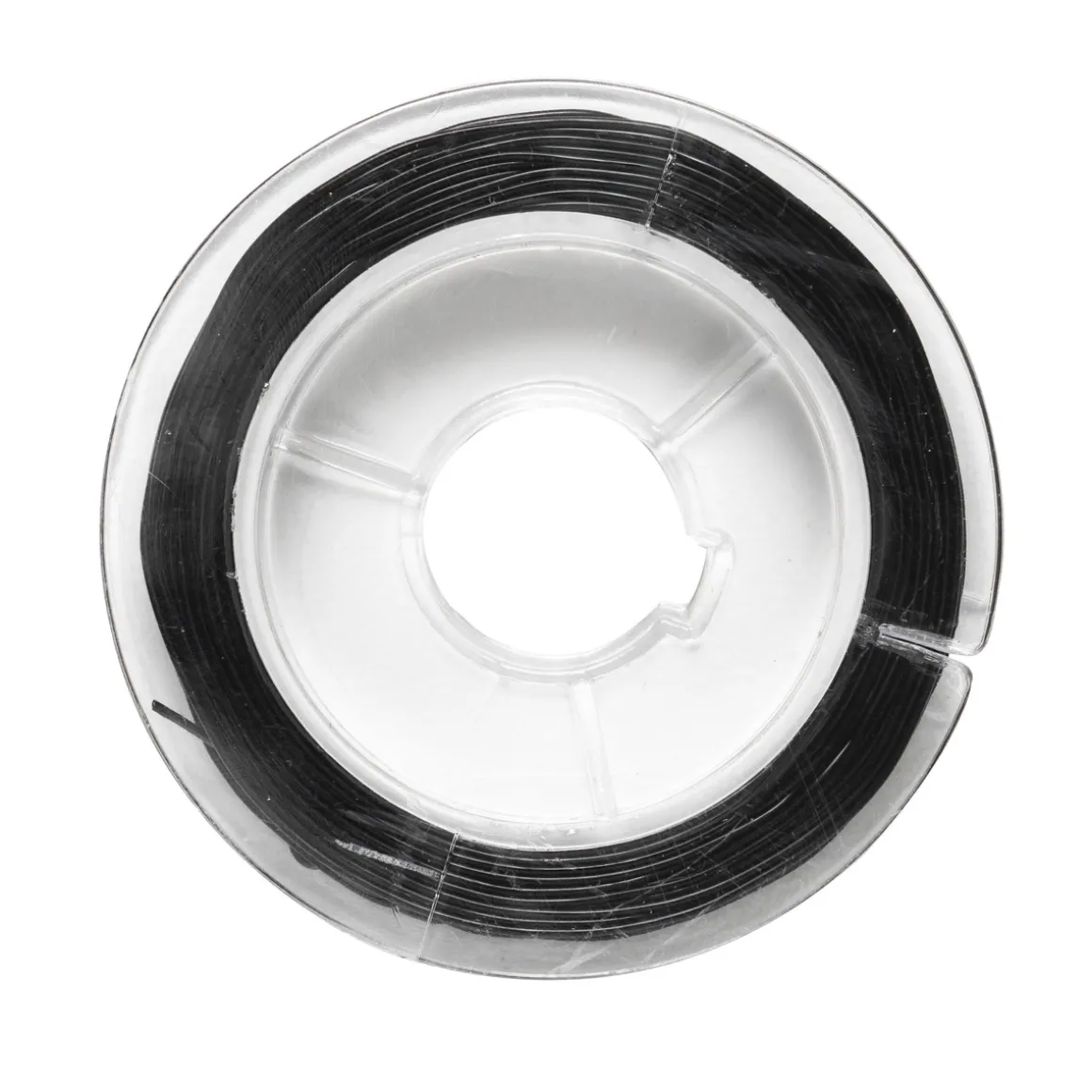 Sort, elastisk smykketråd Ø 0,5 mm, 10 meter