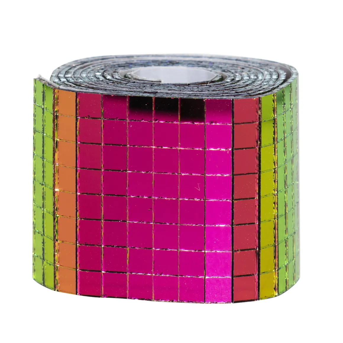 Spejlmosaik af flerfarvet glas på rulle, selvklæbende, 800 stk. 5×5 mm firkanter
