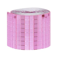 Spejlmosaik af rosa glas på rulle, selvklæbende, 800 stk. 5×5 mm firkanter