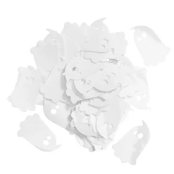 Spøgelser til halloween, ca. 75 stk. 25×38 mm, konfetti af plast