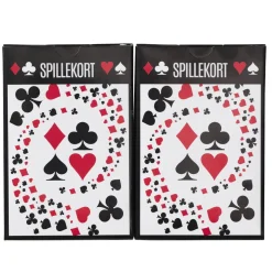 Spillekort, 2-pak kort i klassisk udførelse med 52 kort + 4 jokere
