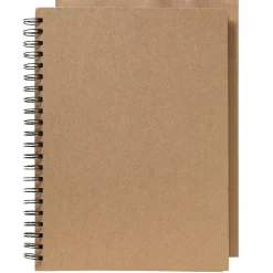 Spiralalbum A4 (210×297 mm) med 40 naturfarvede brune ark