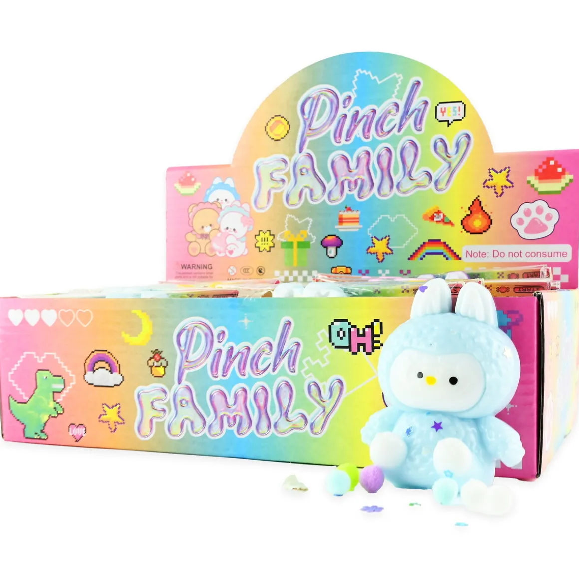 Squeezy Monster, H 9 cm – klemmevenligt monster, pris pr. stk., sælges assorteret online