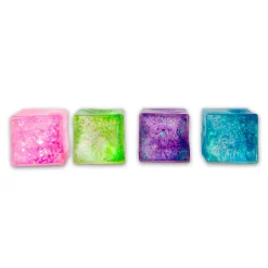 Squishy Cube Glitter, klemlegetøj med glitter, 5×5×5 cm. Sælges assorteret. Pris pr. stk.