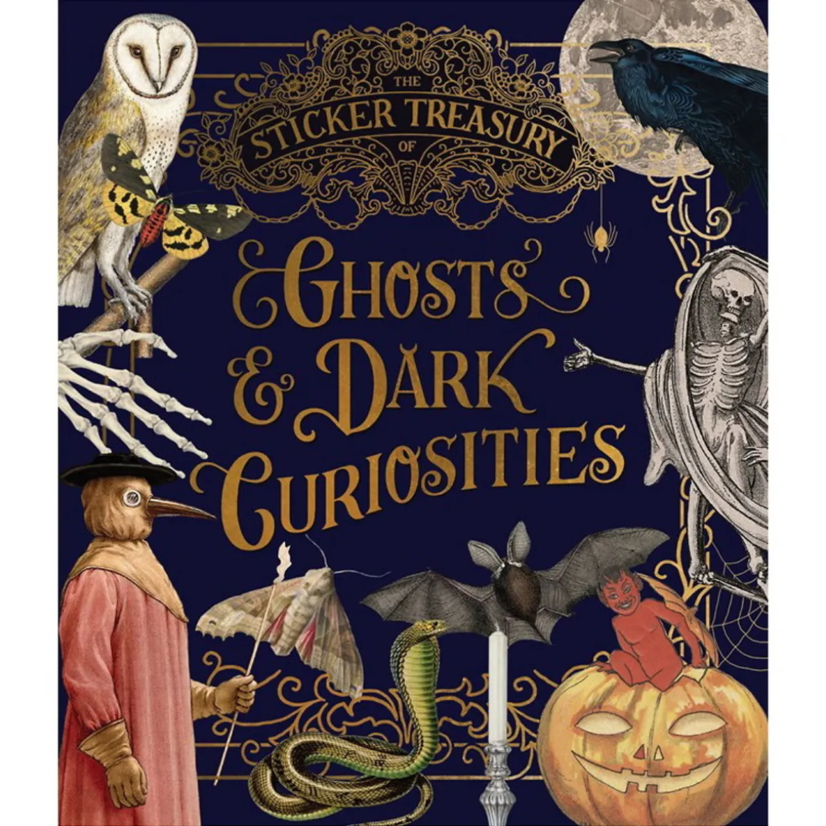Stickerbog Treasury of Ghosts & Dark Curiosities, 96 sider med over 800 klistermærker!