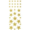 Stickers 4 ark stjerner guld