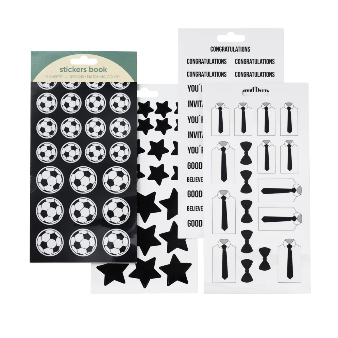 Stickersblok 16 ark B&W