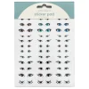 Stickersblok 16 ark Eyes – masser af smukke øjne, sjove øjne og øjenvipper. 4×4 design