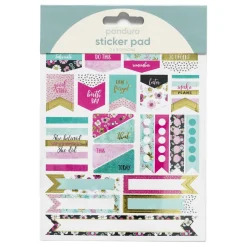 Stickersblok 16 ark Girlpower – masser af girlpower-motiver med metallic & iriserende motiver. 2×8 design