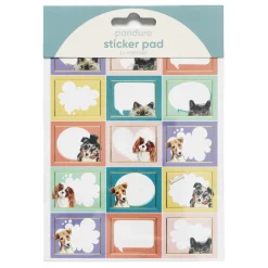 Stickersblok 16 ark Pets – masser af hunde og katte! 2×8 design