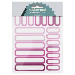 Stickersblok 16 ark Pink Labels – masser af grønne etiketter. 4×4 design