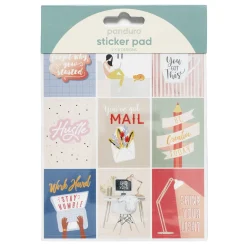 Stickersblok 16 ark Work From Home – hold orden på hjemmekontoret. 2×8 design