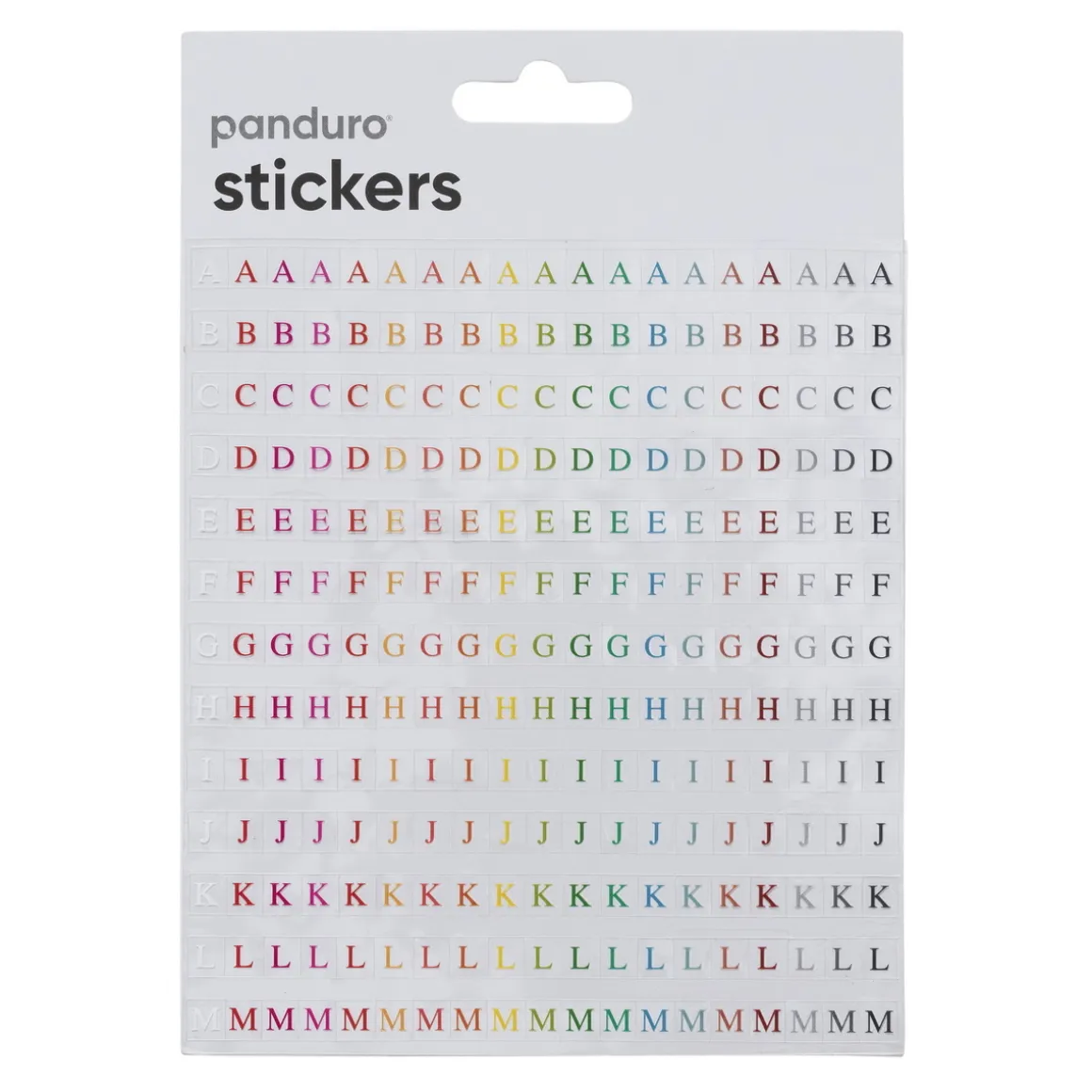 Stickers bogstaver, 494 små, farvestrålende A-Z (19 af hver) på 6×6 mm klistermærker