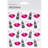 Stickers læber og læbestifter, 3D-klistermærker & simili-klistermærker, 35 stk.