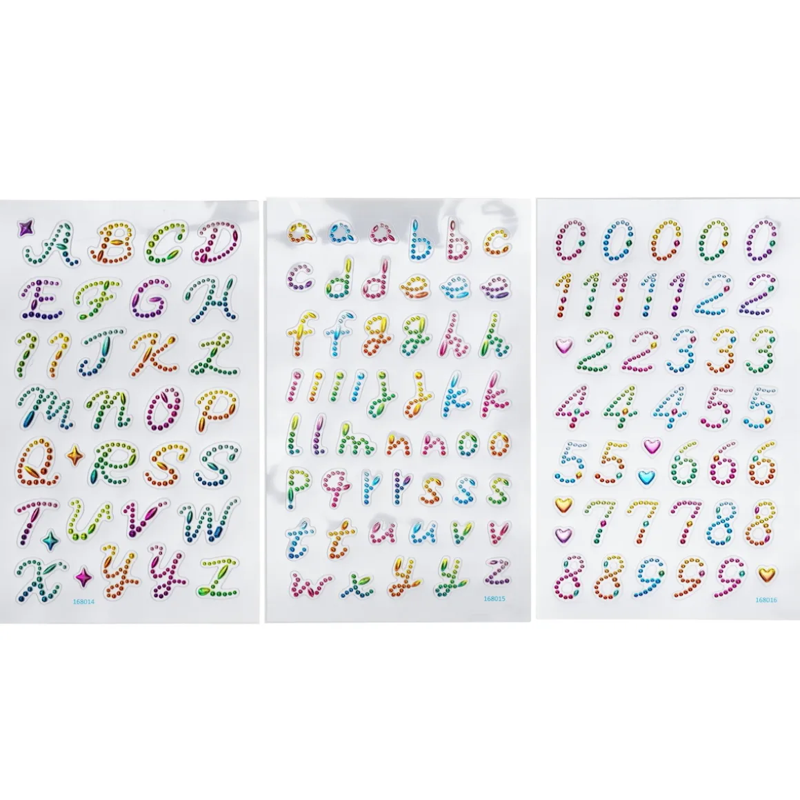 Stickers 3p bogstaver & tal