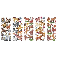 Stickers 10p heste & ryttere