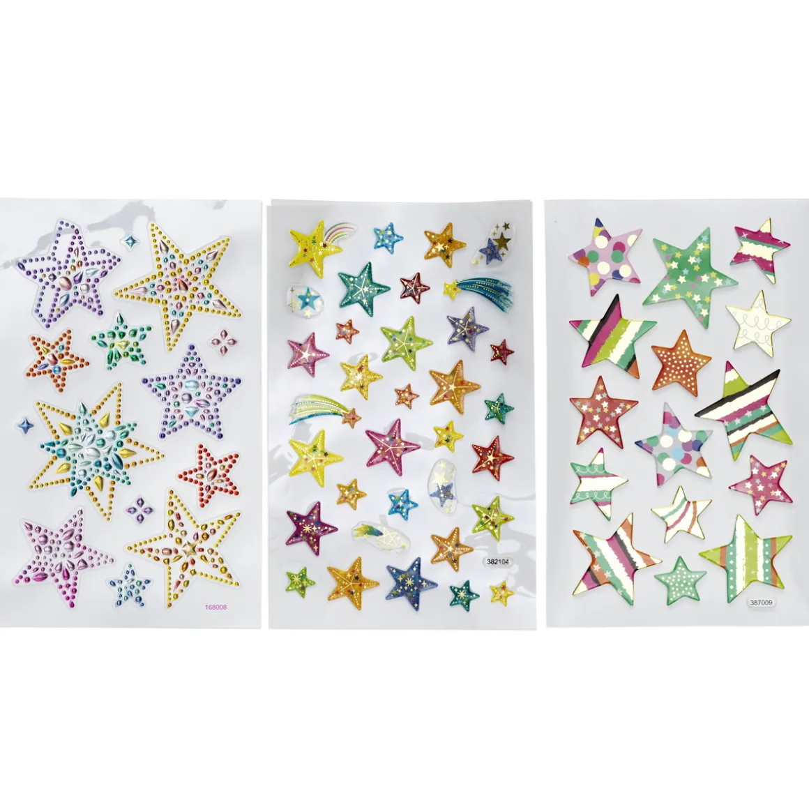 Stickers 3p skinnende stjerner