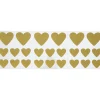 Stickers Scratch off, 24 gyldne, hjerteformede klistermærker, som kan skrabes væk