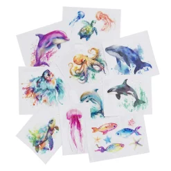 Stickers til krus og flasker, tema havet
