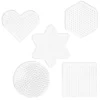 Stiftplade Midi 5-pak – små plader: hjerte, stjerne, sekskant, kvadrat & cirkel – til Ø5 mm rørperler