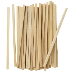 50 stk. firkantede, aflange pinde af træ – 5×5×150 mm
