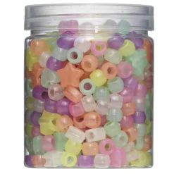 380 store, selvlysende perler/glow in the dark pony beads, hjerter og stjerner
