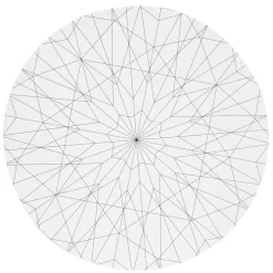 Stort rundt lærred med trykt motiv – diamantmønster, diameter 51 cm