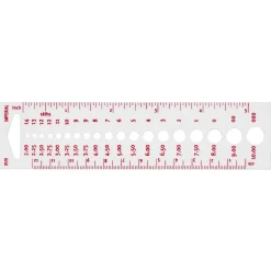 Strikkepindemåler Ø 2-10 mm + lineal