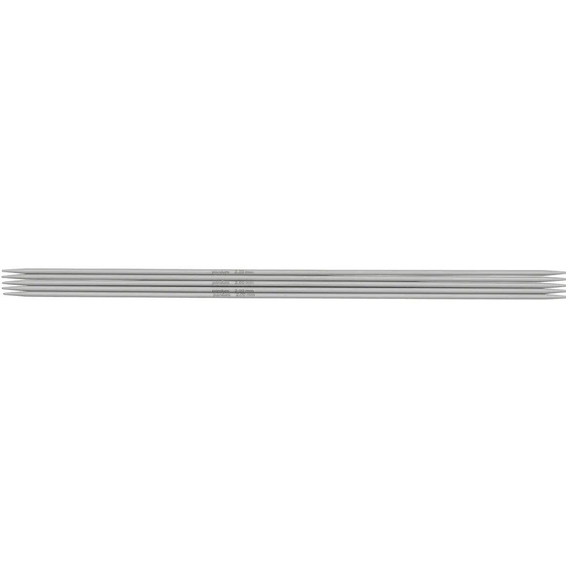 Strømpepinde, 5 stk. Længde 20 cm Ø2,0 mm – plast